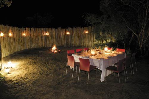 Dining beneath the African stars