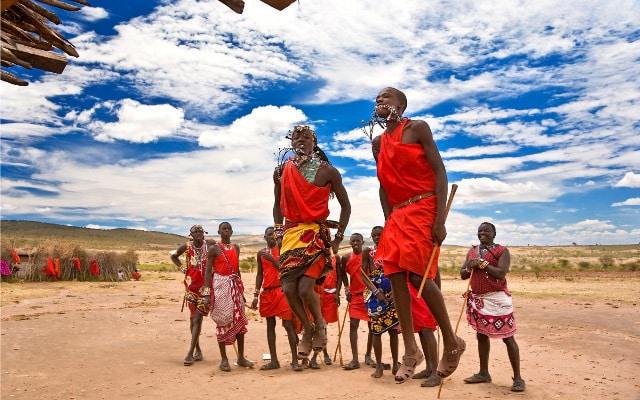 Maasai Warriors Dancing