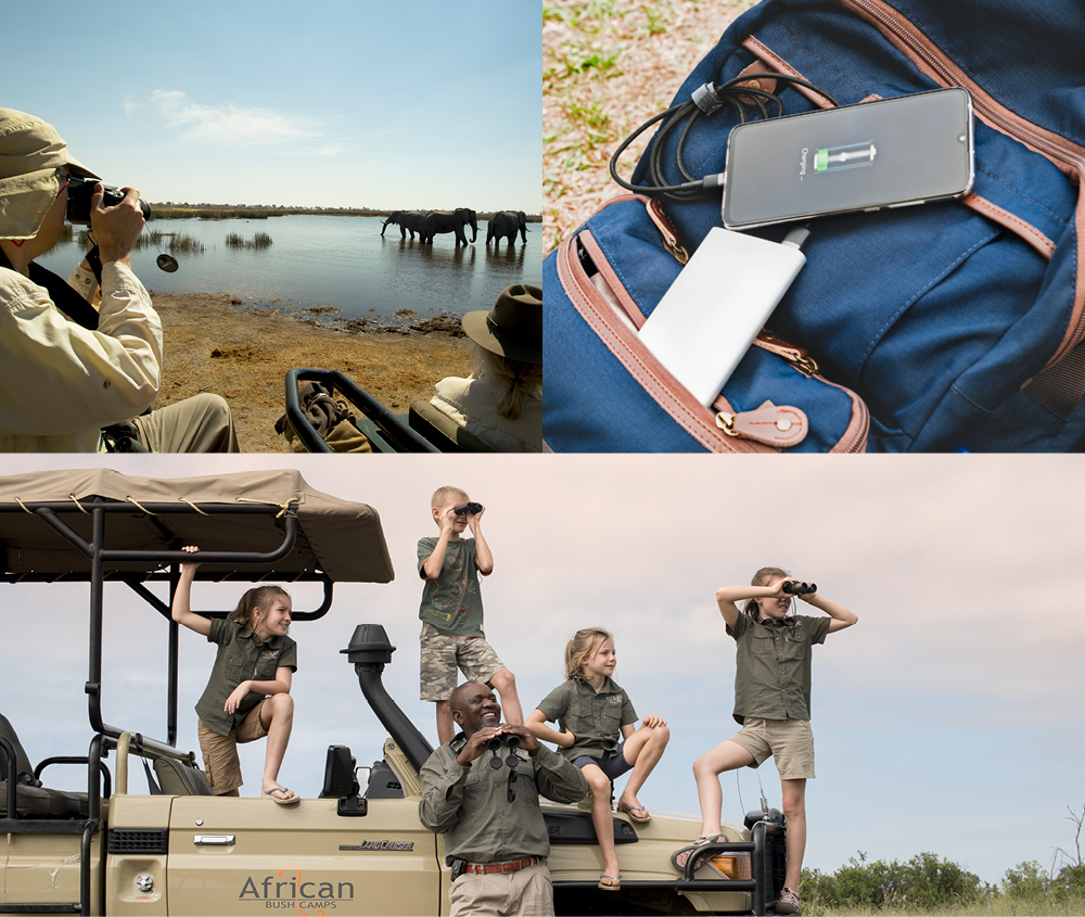 Binoculars and other tech on safari