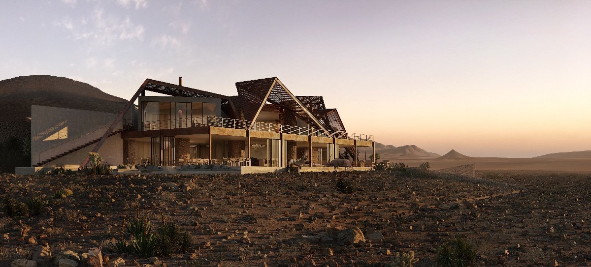 Pure clarity of line and unfettered integrity of design define the re-visioning of Sossusvlei Desert Lodge in Namibia