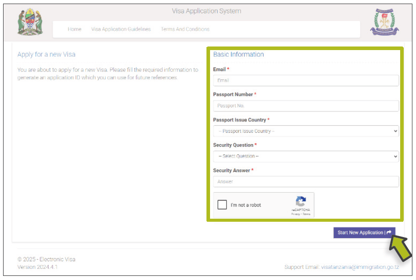 Tanzania Visa Application Process