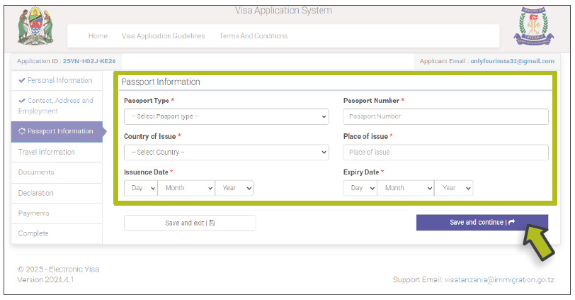 Tanzania Visa Application
