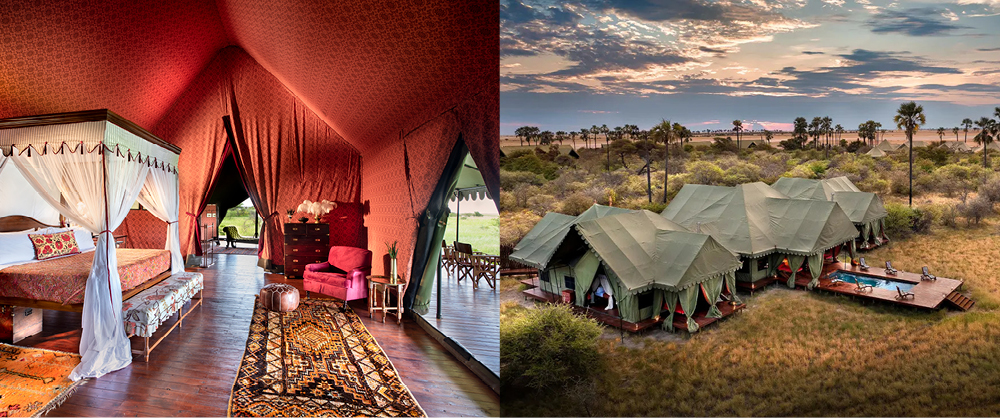 Jack’s Camp tented accommodation in the Makgadikgadi