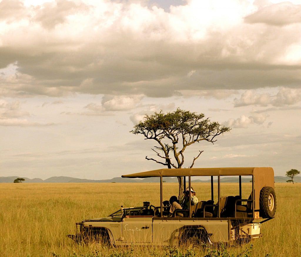 Game viewing at Singita